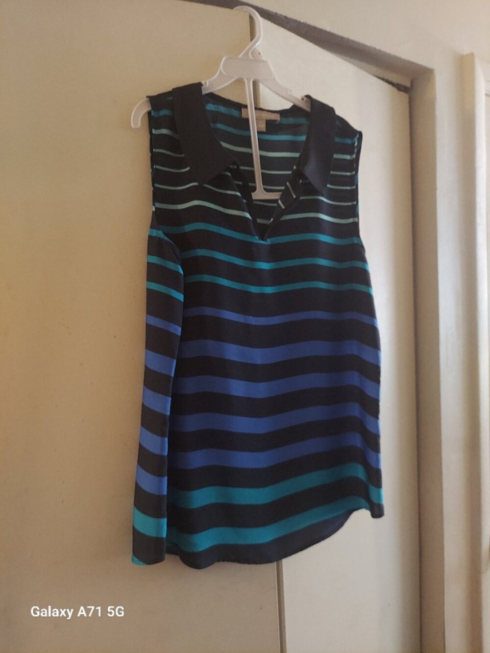 Banana Republic Striped Sleeveless Shirt